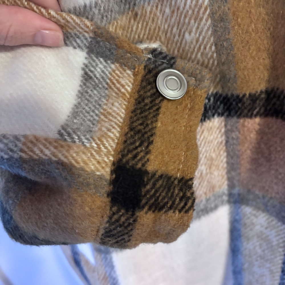Plaid Button-Up Flannel Jacket - image 6